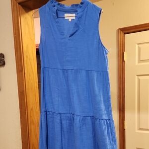 Sleeveless Blue Dress